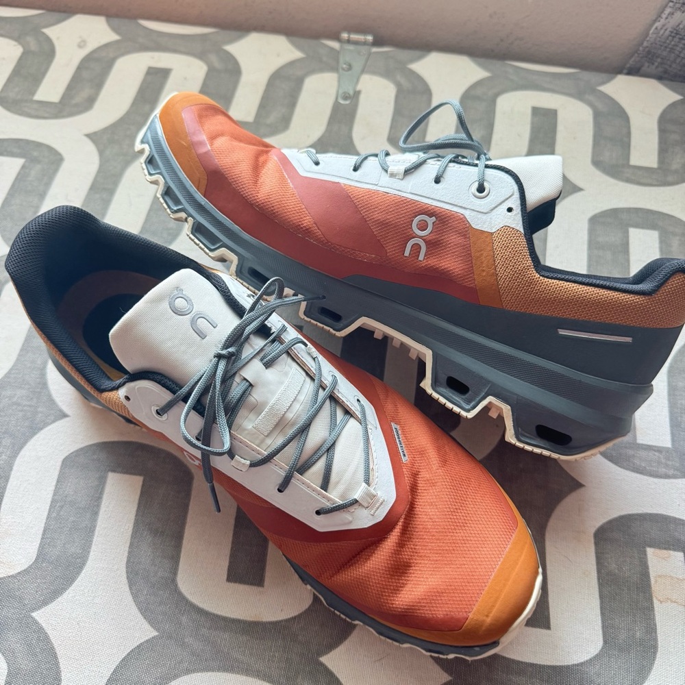 On Running Men's Athletic Shoes Orange Gray White